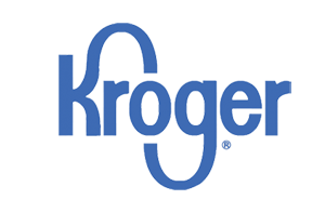A simple, blue Kroger logo.